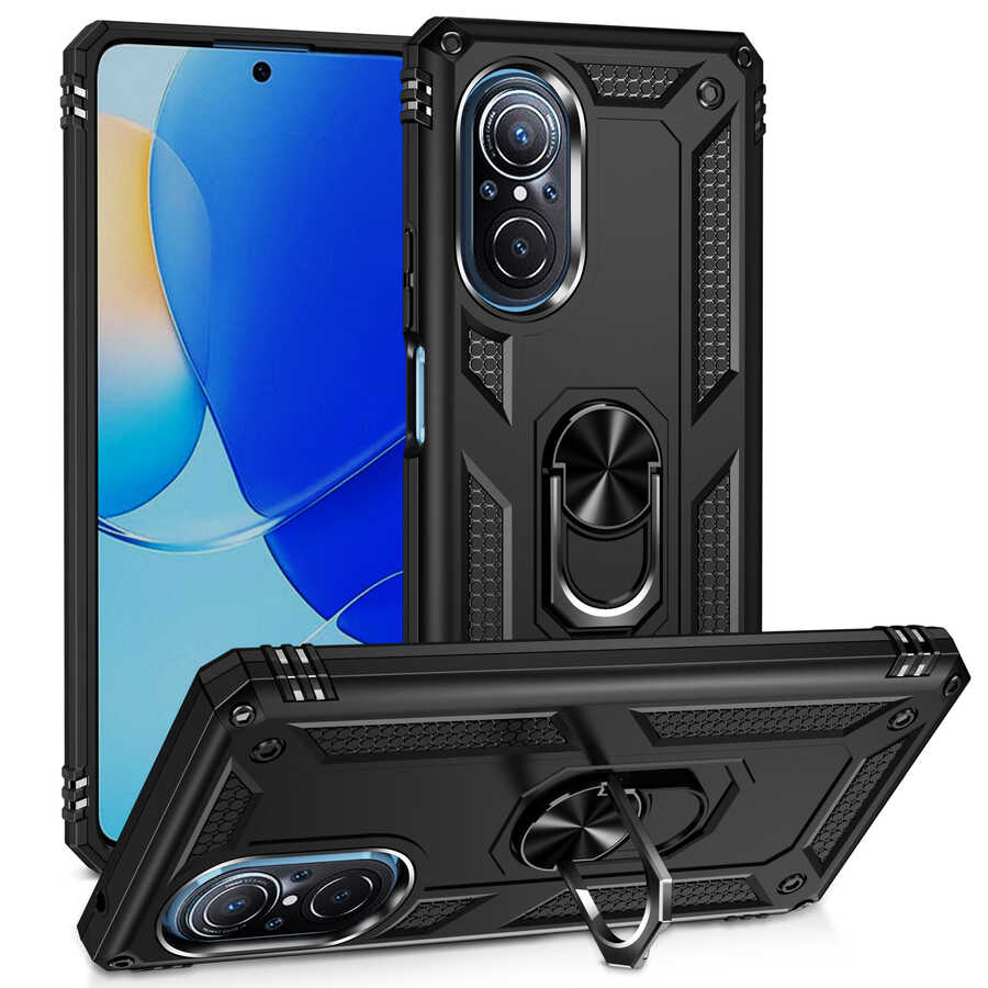 Huawei Nova 9 SE Kılıf Zore Vega Kapak Siyah