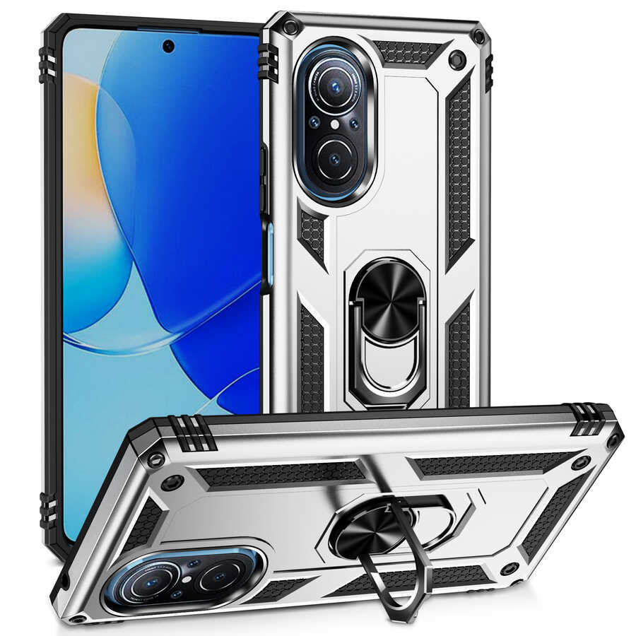 Huawei Nova 9 SE Kılıf Zore Vega Kapak Gri