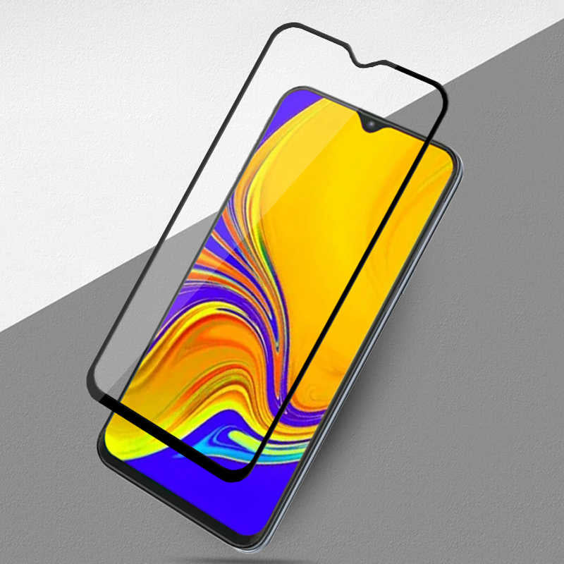 Huawei P Smart 2019 Zore Kenarları Kırılmaya Dayanıklı Cam Ekran Koruyucu Siyah