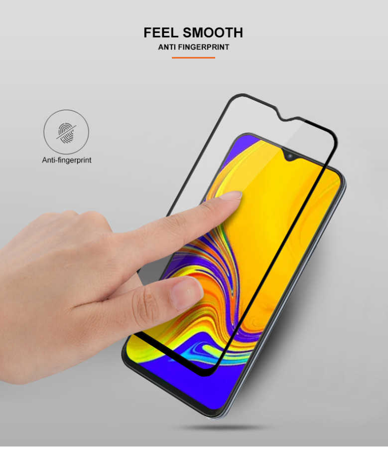 Huawei P Smart 2019 Zore Kenarları Kırılmaya Dayanıklı Cam Ekran Koruyucu Siyah