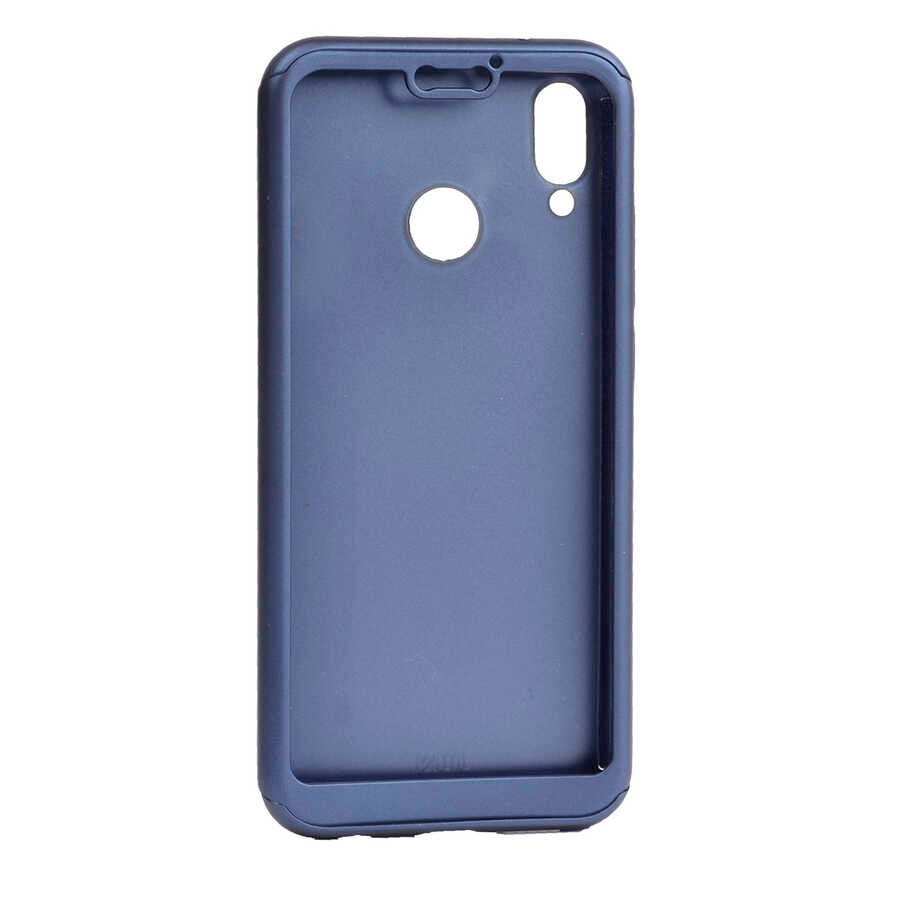 Huawei P Smart 2019 Kılıf Zore 360 3 Parçalı Rubber Kapak Lacivert