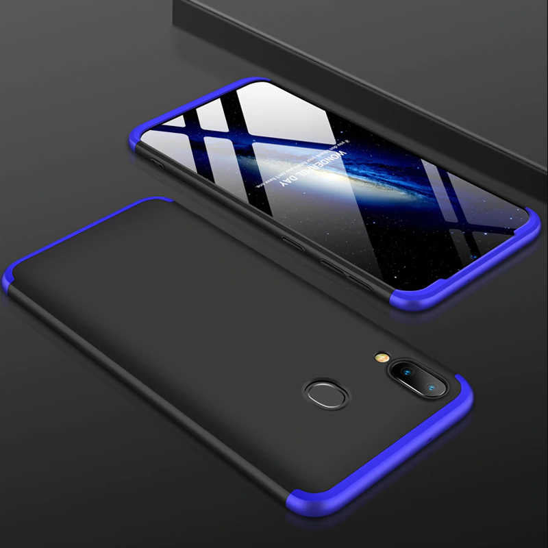 Huawei P Smart 2019 Kılıf Zore Ays Kapak Siyah-Mavi