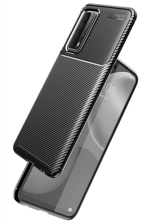 Huawei P Smart 2021 Kılıf Zore Negro Silikon Kapak Lacivert