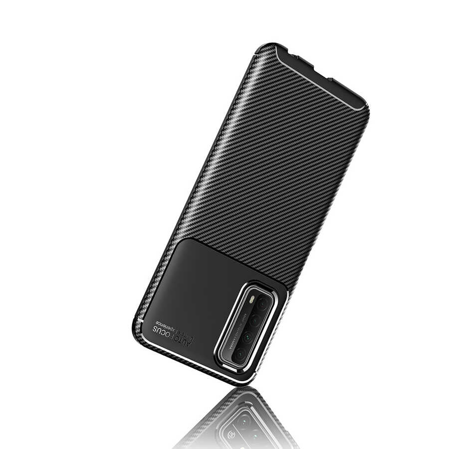 Huawei P Smart 2021 Kılıf Zore Negro Silikon Kapak Kahverengi