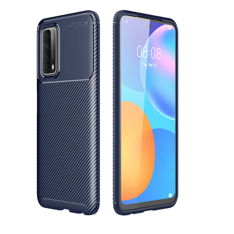 Huawei P Smart 2021 Kılıf Zore Negro Silikon Kapak Lacivert