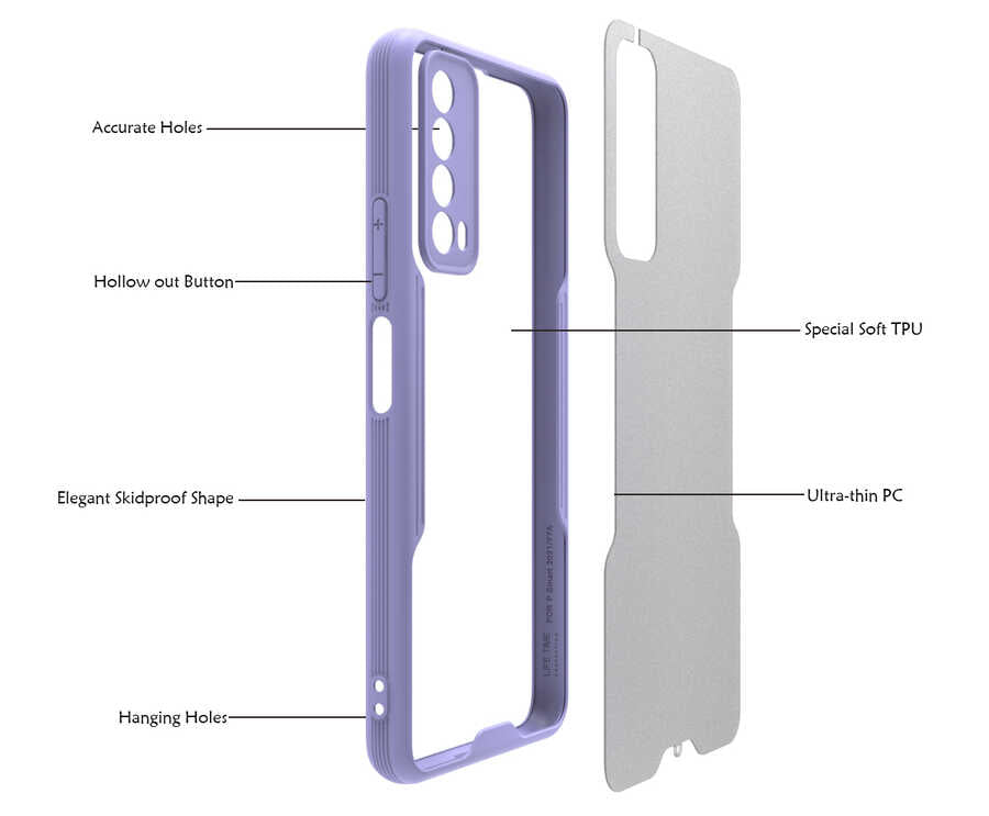 Huawei P Smart 2021 Kılıf Zore Parfe Kapak Koyu Yeşil