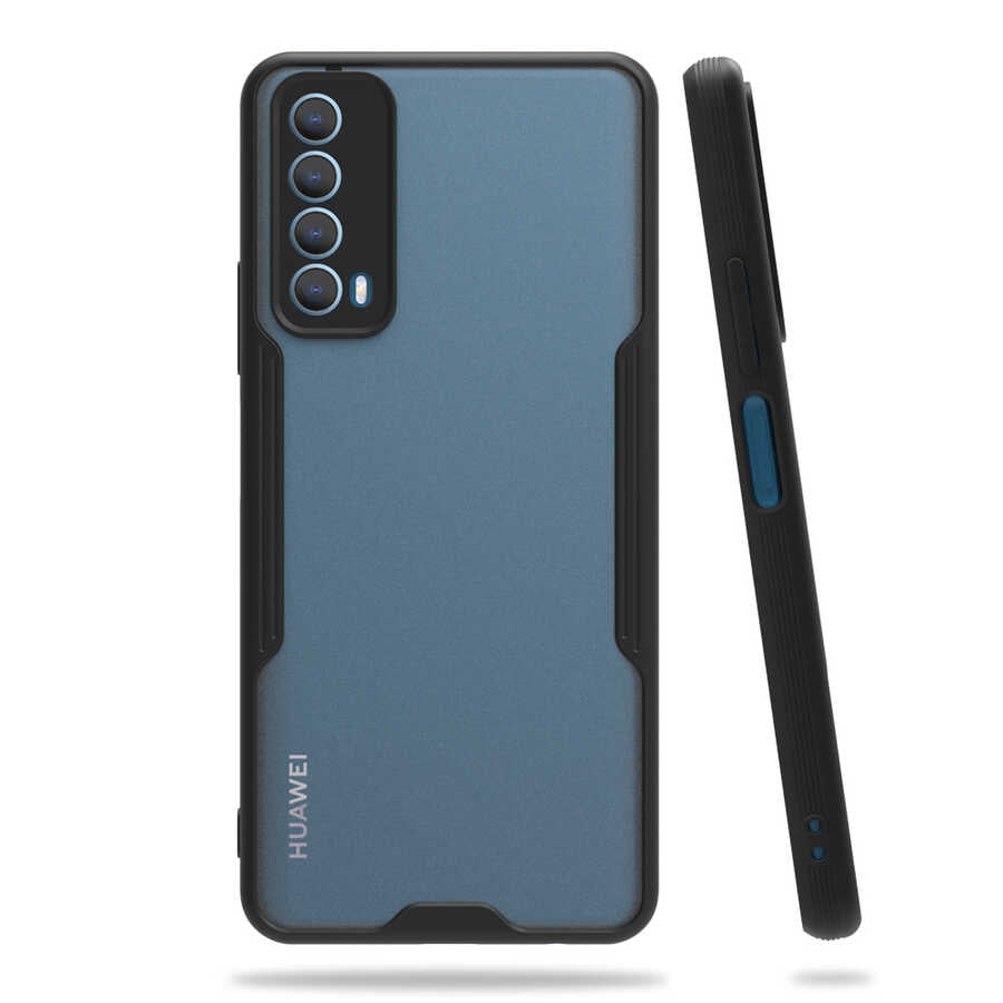 Huawei P Smart 2021 Kılıf Zore Parfe Kapak Siyah