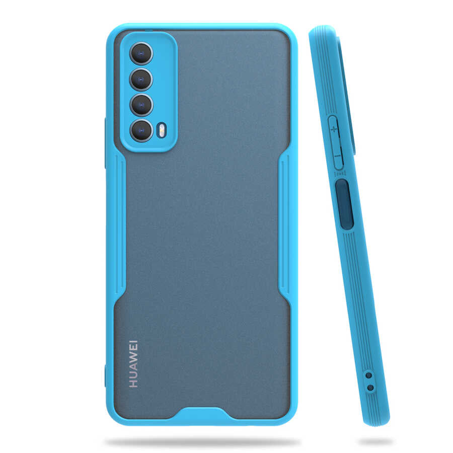 Huawei P Smart 2021 Kılıf Zore Parfe Kapak Mavi
