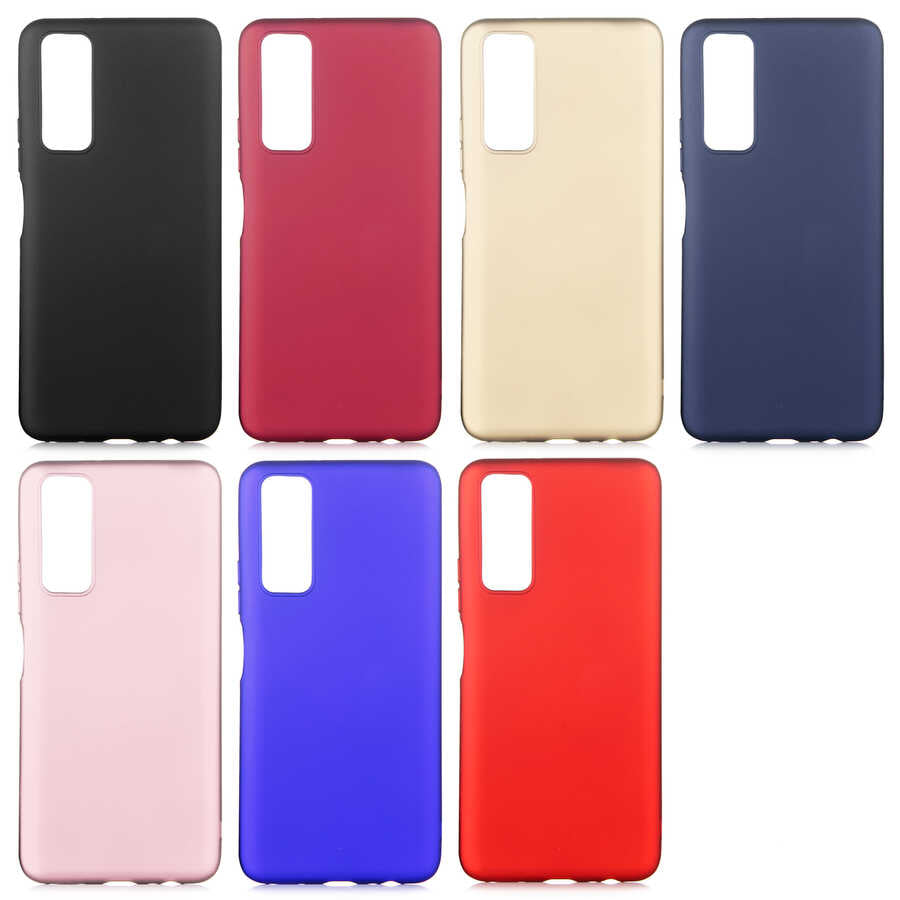 Huawei P Smart 2021 Kılıf Zore Premier Silikon Kapak Saks Mavi