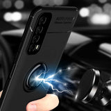 Huawei P Smart 2021 Kılıf Zore Ravel Silikon Kapak Siyah-Mavi