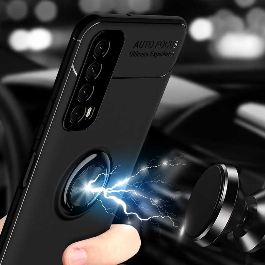 Huawei P Smart 2021 Kılıf Zore Ravel Silikon Kapak Kırmızı