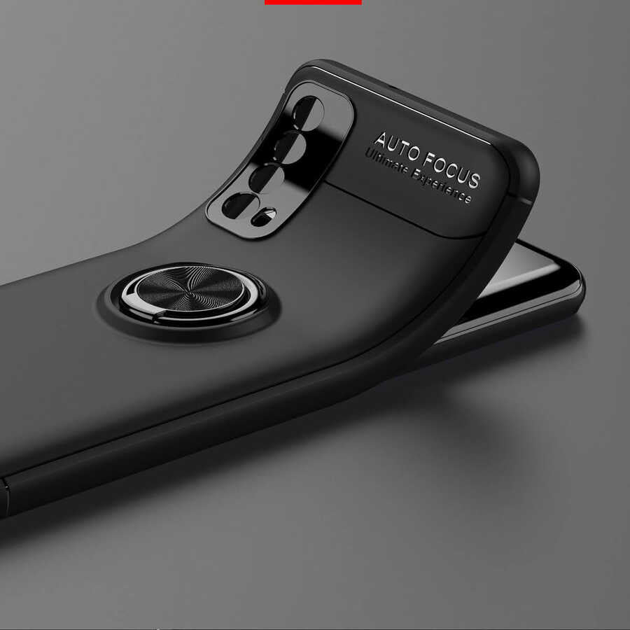 Huawei P Smart 2021 Kılıf Zore Ravel Silikon Kapak Siyah-Mavi
