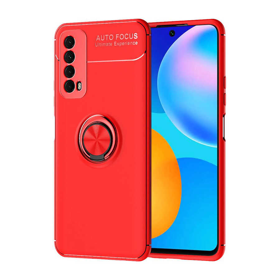 Huawei P Smart 2021 Kılıf Zore Ravel Silikon Kapak Kırmızı