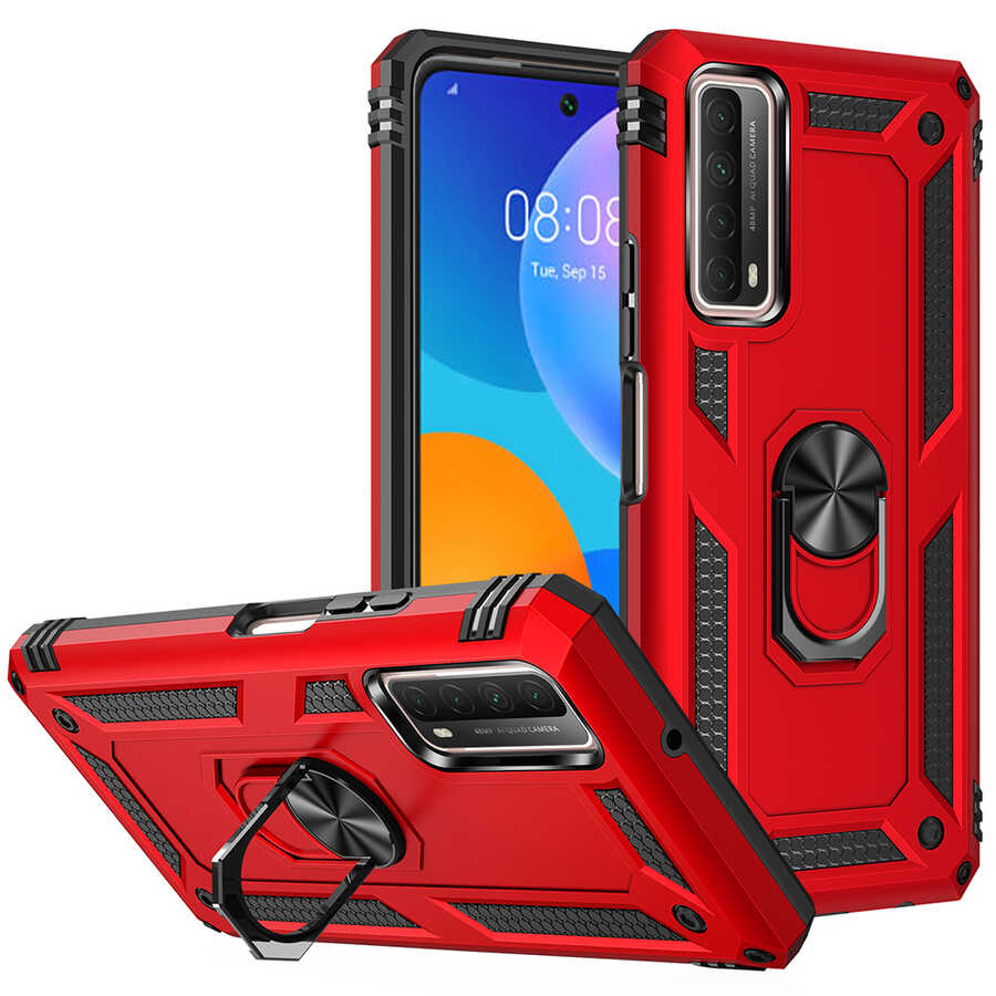 Huawei P Smart 2021 Kılıf Zore Vega Kapak Gri