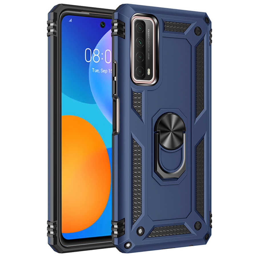 Huawei P Smart 2021 Kılıf Zore Vega Kapak Mavi