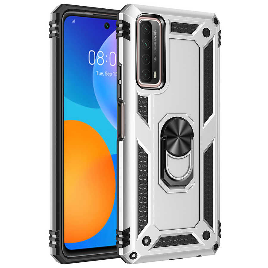 Huawei P Smart 2021 Kılıf Zore Vega Kapak Gri