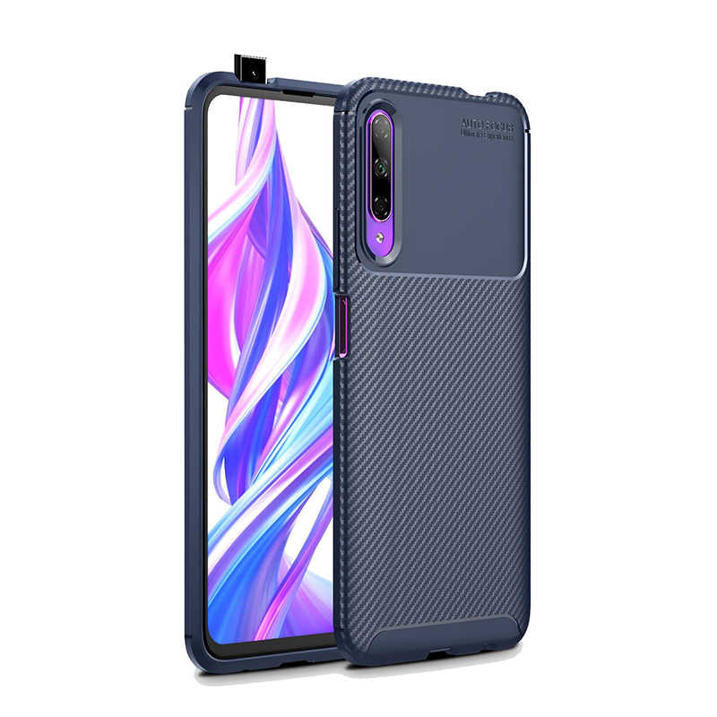 Huawei P Smart Pro 2019 Kılıf Zore Negro Silikon Kapak Lacivert