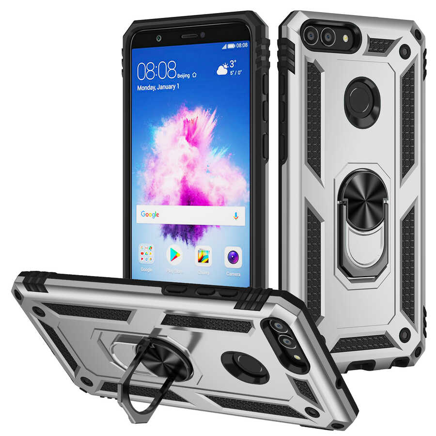 Huawei P Smart Kılıf Zore Vega Kapak Mavi