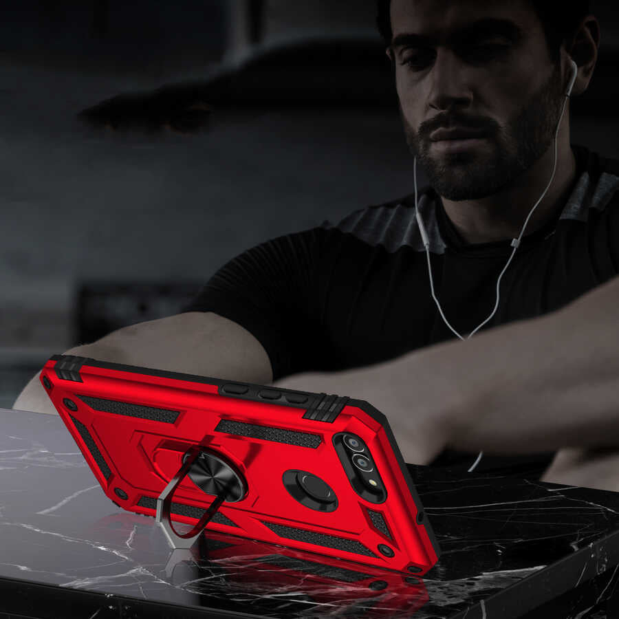 Huawei P Smart Kılıf Zore Vega Kapak Gold