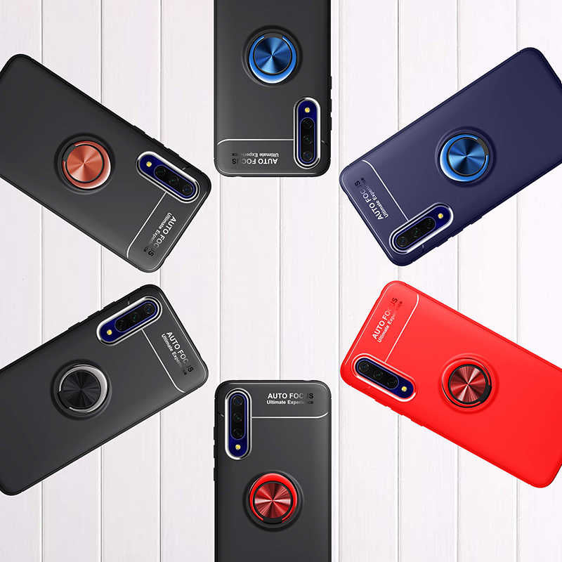 Huawei P Smart Pro 2019 Kılıf Zore Ravel Silikon Kapak Siyah-Kırmızı
