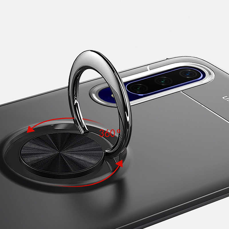 Huawei P Smart Pro 2019 Kılıf Zore Ravel Silikon Kapak Siyah-Kırmızı