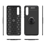 Huawei P Smart Pro 2019 Kılıf Zore Ravel Silikon Kapak Siyah-Rose Gold