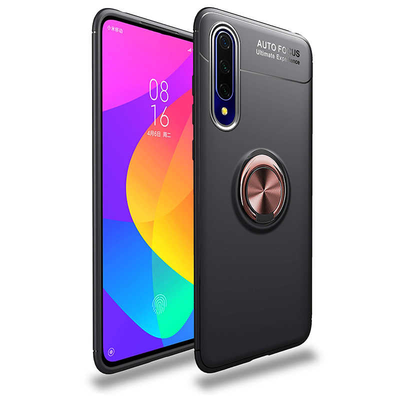 Huawei P Smart Pro 2019 Kılıf Zore Ravel Silikon Kapak Siyah-Rose Gold