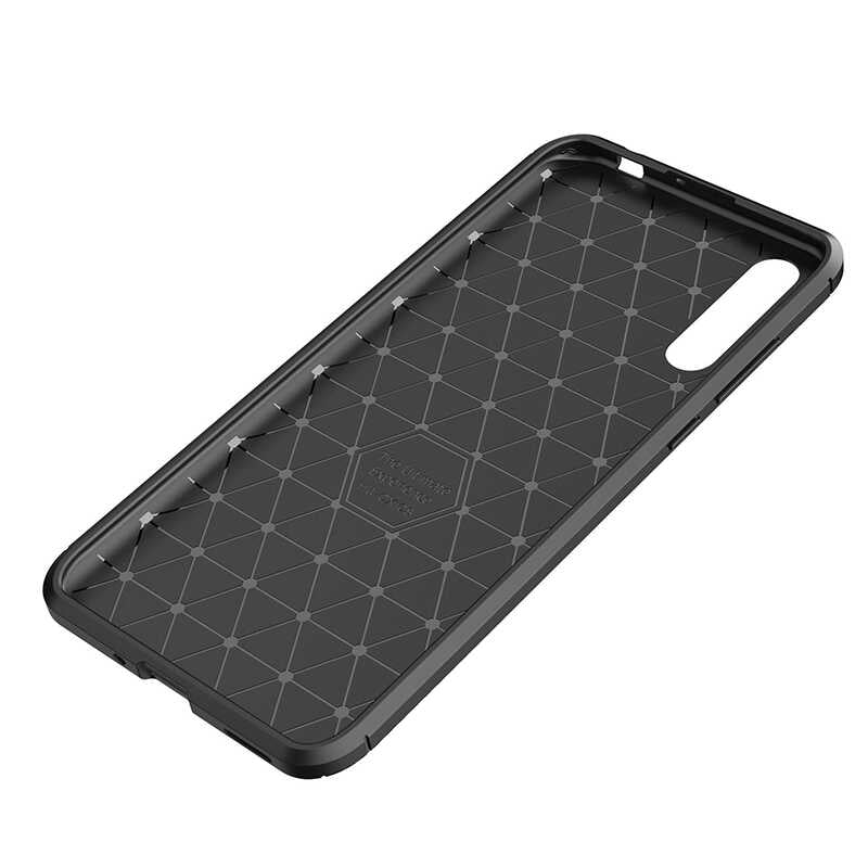 Huawei P Smart S (Y8P) Kılıf Zore Negro Silikon Kapak Kahverengi