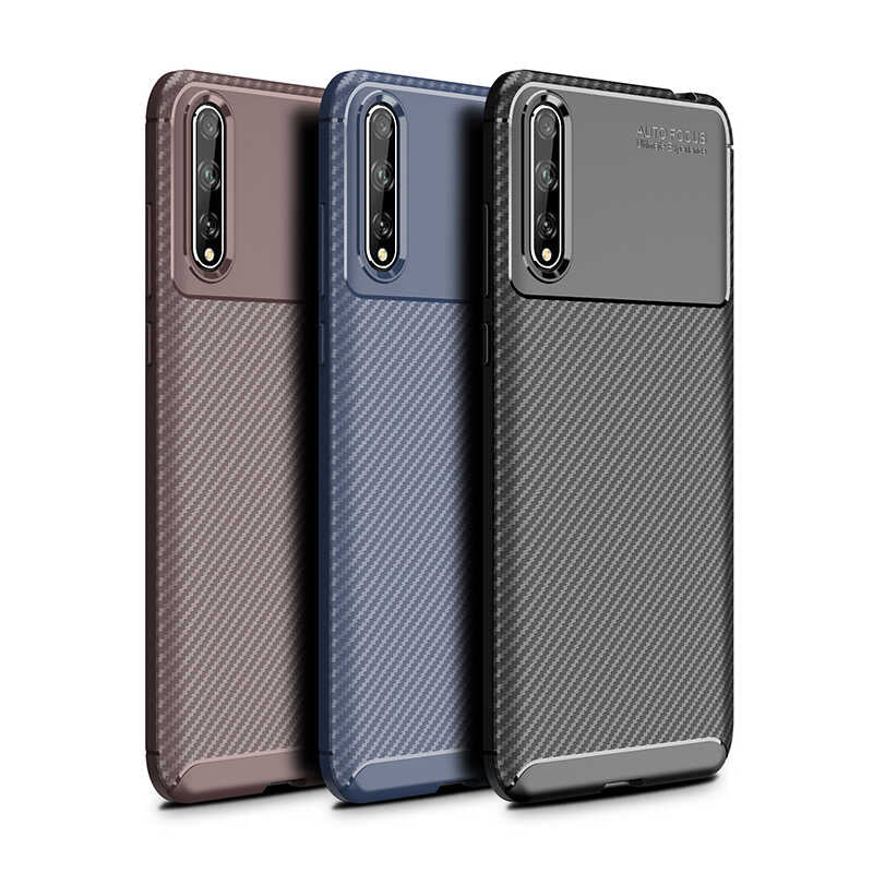 Huawei P Smart S (Y8P) Kılıf Zore Negro Silikon Kapak Siyah