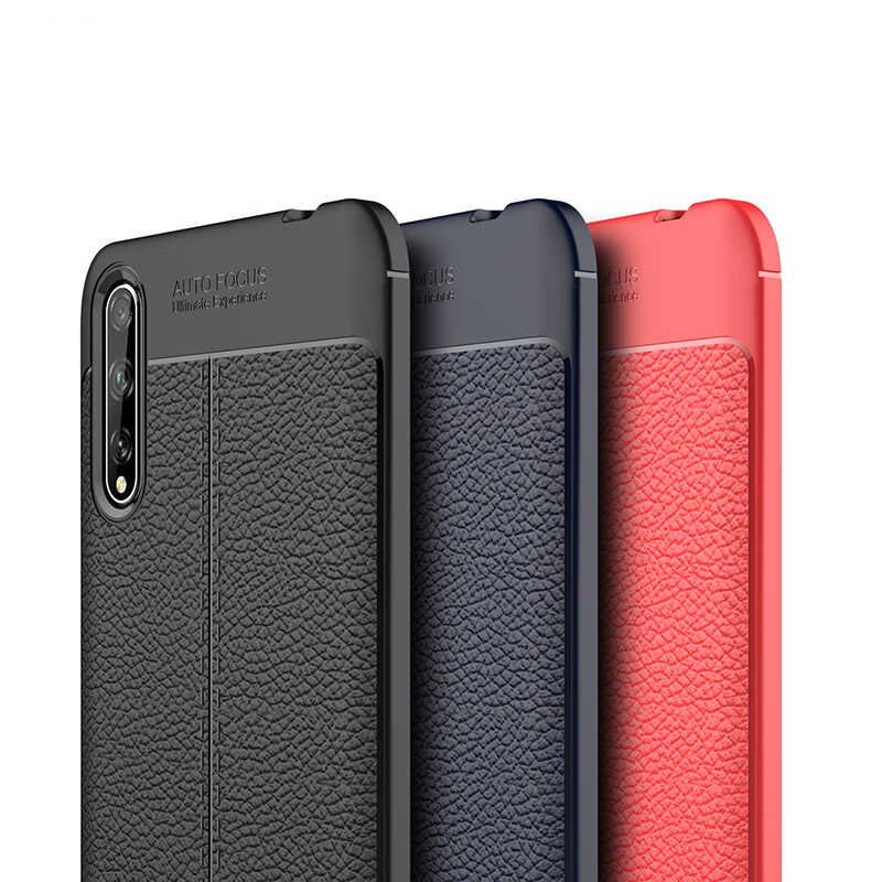 Huawei P Smart S (Y8P) Kılıf Zore Niss Silikon Kapak Siyah