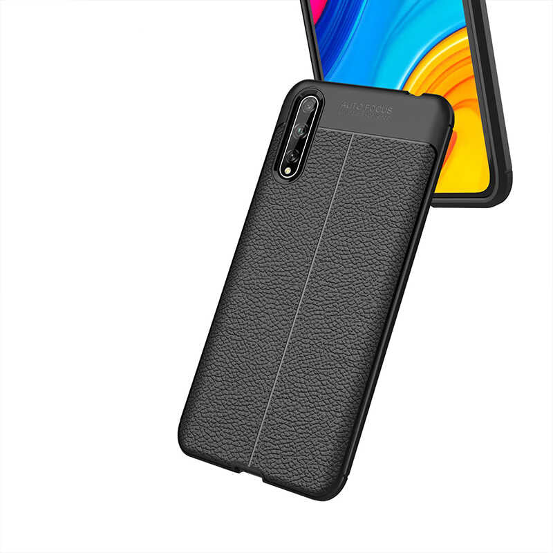 Huawei P Smart S (Y8P) Kılıf Zore Niss Silikon Kapak Siyah