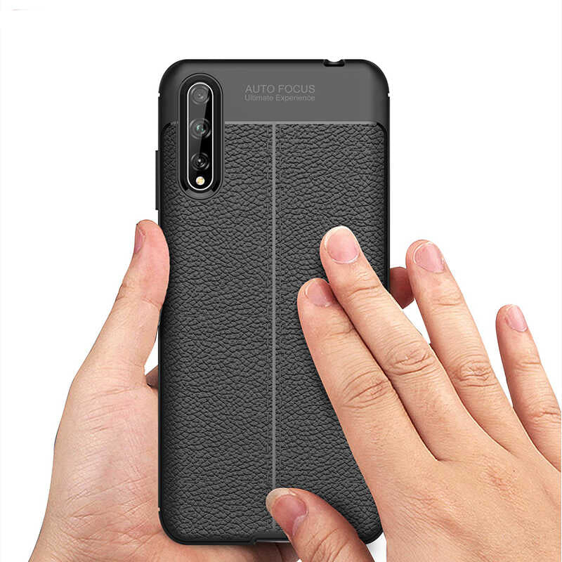 Huawei P Smart S (Y8P) Kılıf Zore Niss Silikon Kapak Lacivert