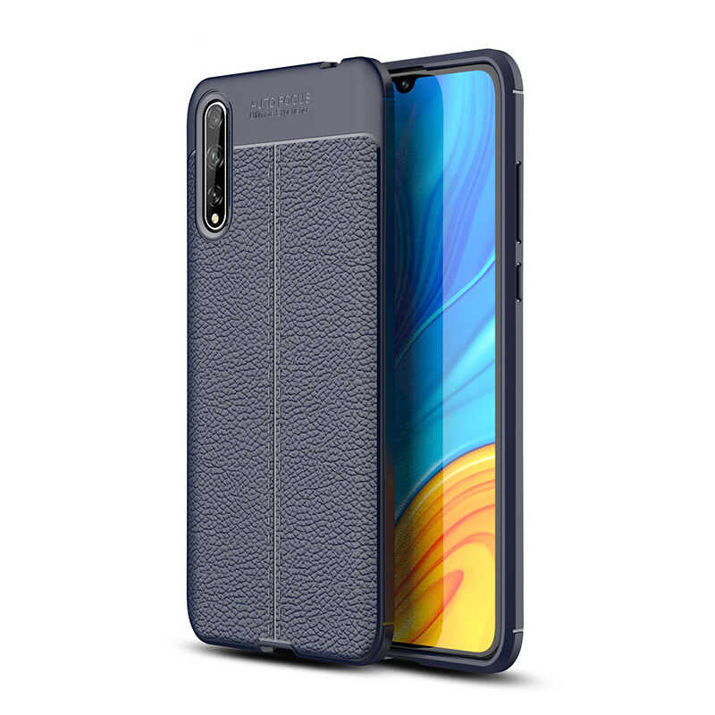 Huawei P Smart S (Y8P) Kılıf Zore Niss Silikon Kapak Lacivert