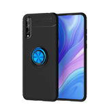 Huawei P Smart S (Y8P) Kılıf Zore Ravel Silikon Kapak Siyah-Kırmızı