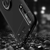 Huawei P Smart S (Y8P) Kılıf Zore Ravel Silikon Kapak Siyah-Kırmızı