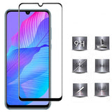 Huawei P Smart S (Y8P) Zore Kenarları Kırılmaya Dayanıklı Cam Ekran Koruyucu Siyah