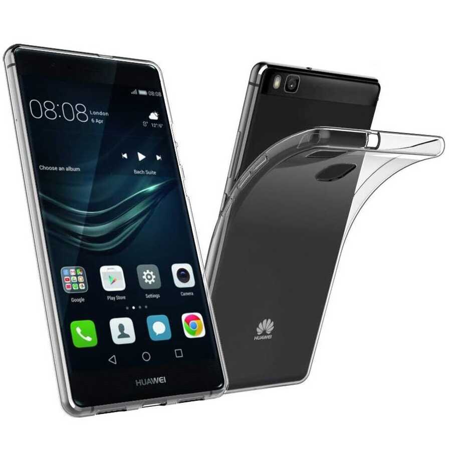Huawei P10 Lite Kılıf Zore Süper Silikon Kapak Renksiz