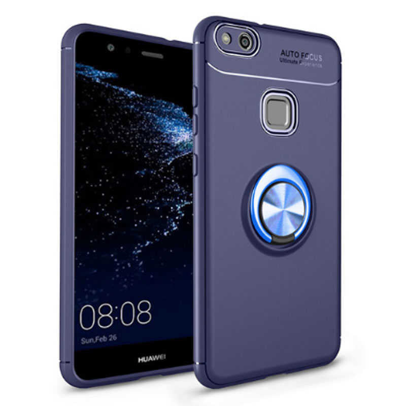 Huawei P10 Lite Kılıf Zore Ravel Silikon Kapak Siyah-Kırmızı