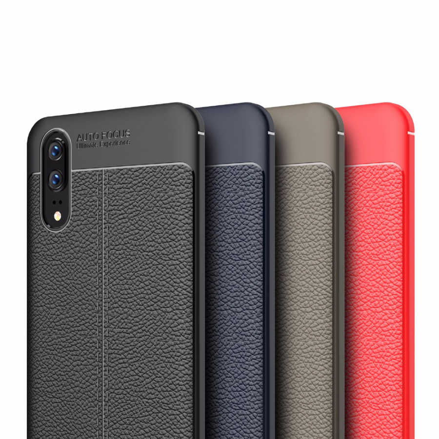 Huawei P20 Kılıf Zore Niss Silikon Kapak Kırmızı