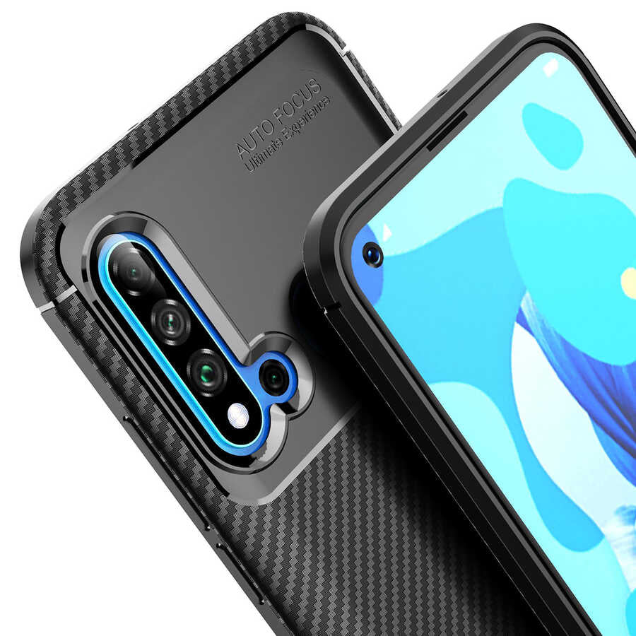 Huawei P20 Lite 2019 Kılıf Zore Negro Silikon Kapak Lacivert