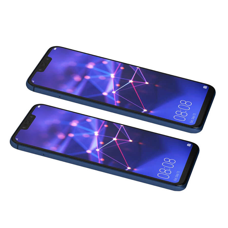 Huawei P20 Lite Davin 5D Cam Ekran Koruyucu Siyah
