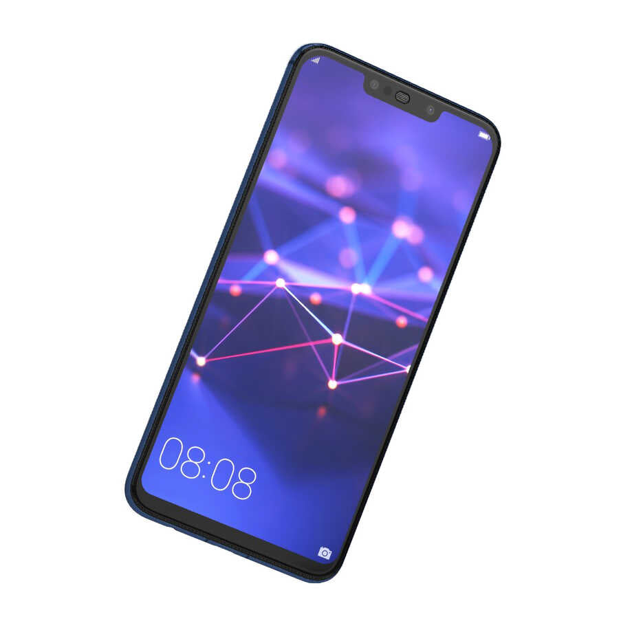 Huawei P20 Lite Davin 5D Cam Ekran Koruyucu Siyah