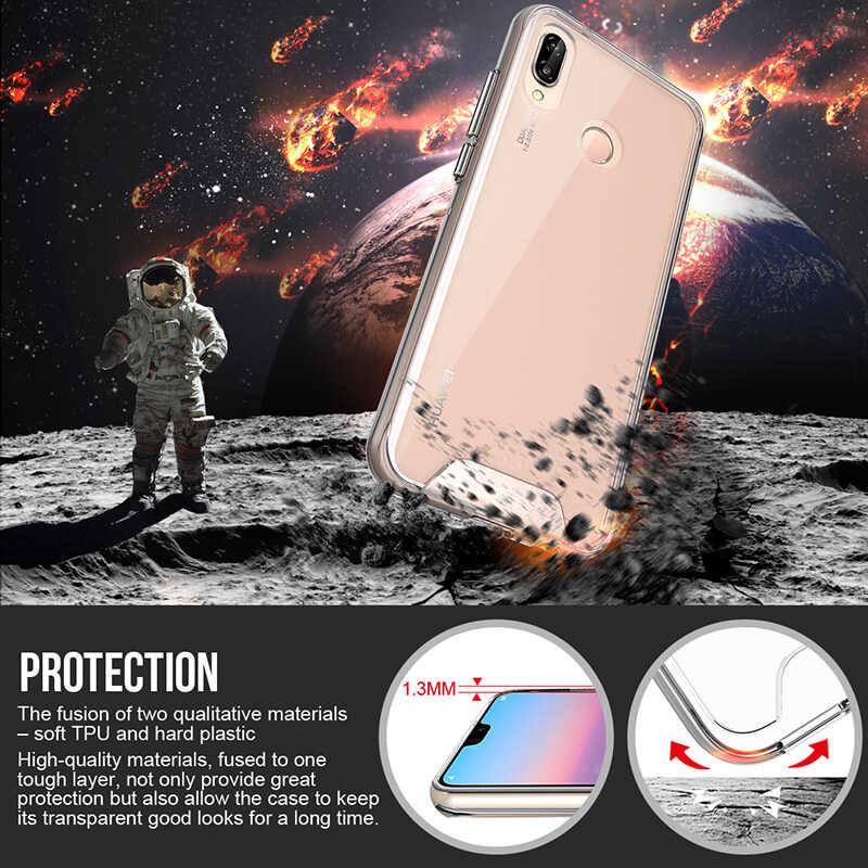 Huawei P20 Lite Kılıf Zore Gard Silikon Renksiz