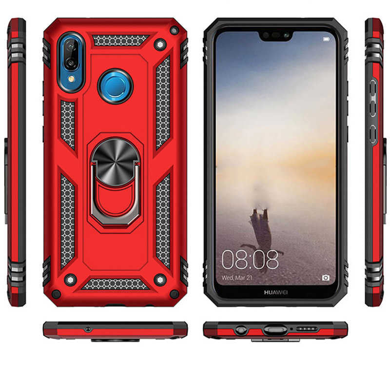 Huawei P20 Lite Kılıf Zore Vega Kapak Siyah