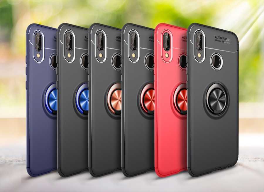 Huawei P20 Lite Kılıf Zore Ravel Silikon Kapak Kırmızı