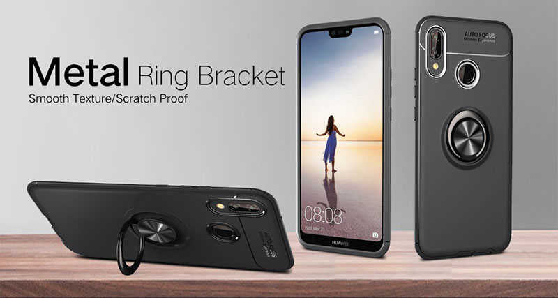 Huawei P20 Lite Kılıf Zore Ravel Silikon Kapak Kırmızı
