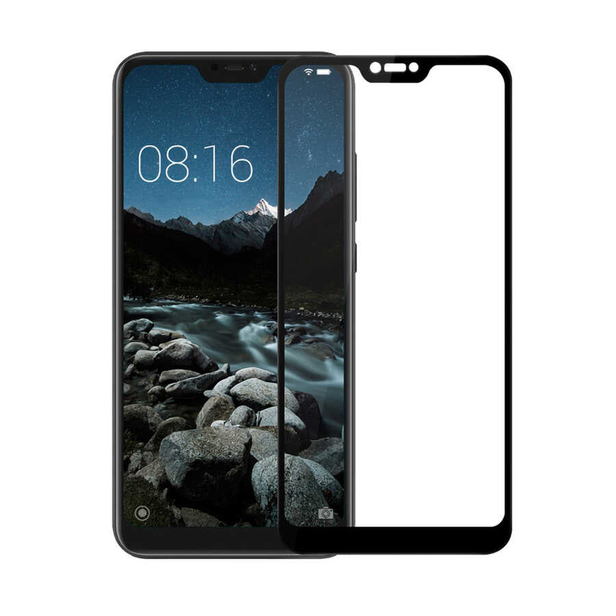 Huawei P20 Pro Davin 5D Cam Ekran Koruyucu Siyah