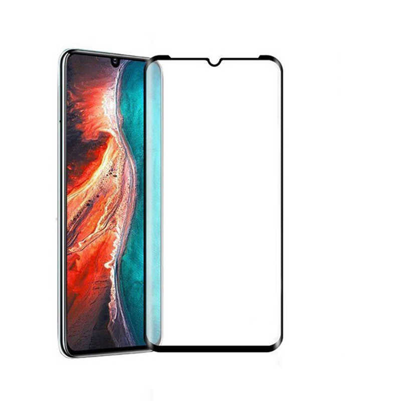 Huawei P30 Zore Kenarları Kırılmaya Dayanıklı Cam Ekran Koruyucu Siyah