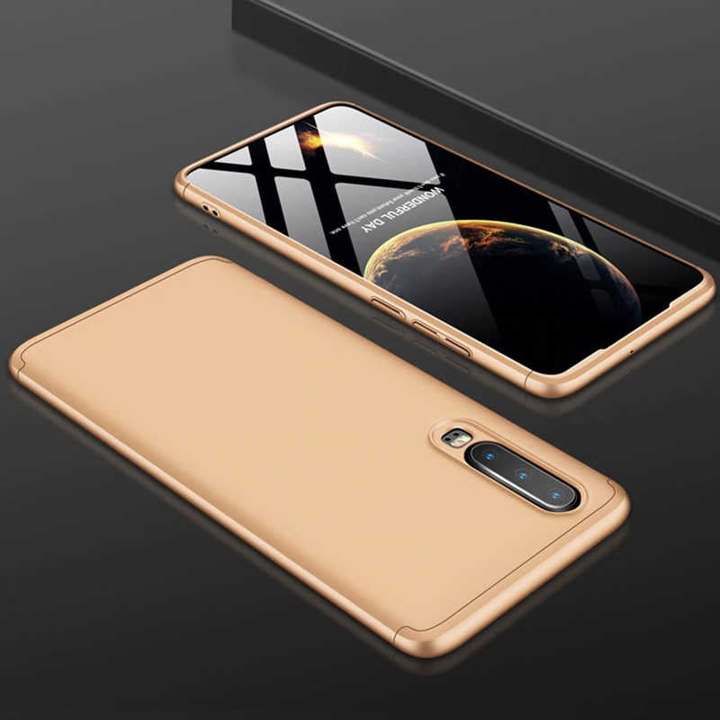 Huawei P30 Kılıf Zore Ays Kapak Gold