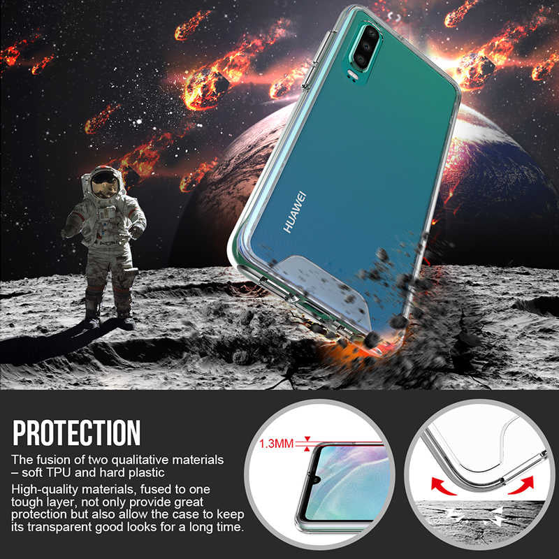 Huawei P30 Kılıf Zore Gard Silikon Renksiz